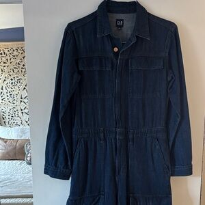 GAP Dark Blue Denim Jumpsuit